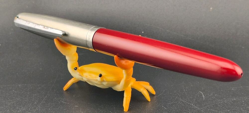Vintage Parker 21 Mark I Fountain Pen - Red - Tested Cleaned Polished